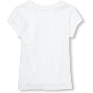 image:imageThe Childrens Place Girls Basic Short Sleeve Layering TeeWhite