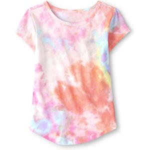 image:imageThe Childrens Place Girls Short Sleeve High Low TeePink Sea Salt
