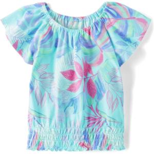 image:imageThe Childrens Place Girls Smocked Short Sleeve TopsHawaiian