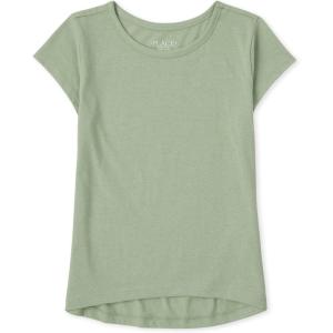 image:imageThe Childrens Place girls Short Sleeve High Low TopSoft Fern