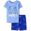 image:imageThe Childrens Place Boys 100 Cotton Sleeve Top and Shorts 2 Piece Pajama SetGamer Axolotyl