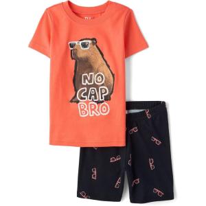 image:imageThe Childrens Place Boys 100 Cotton Sleeve Top and Shorts 2 Piece Pajama SetCapybara