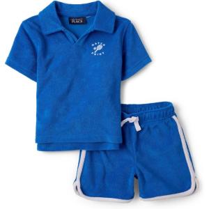 image:imageThe Childrens Place boys And Toddler Boys Short Sleeve Top and Shorts 2 Pc SetTerry Colbalt