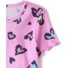 image:imageThe Childrens Place Girls Short Sleeve Top and Shorts2 Piece Pajama SetPink Rainbow Hearts