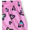 image:imageThe Childrens Place Girls Short Sleeve Top and Shorts2 Piece Pajama SetPink Rainbow Hearts