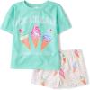 image:imageThe Childrens Place Girls Short Sleeve Top and Shorts2 Piece Pajama SetIce Cream Cones