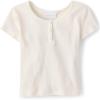 image:imageThe Childrens Place Girls Basic Short Sleeve Knit ShirtsWhite Daisy