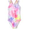 image:imageThe Childrens Place Girls One Piece SwimsuitNeon Tie Dye