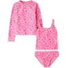 image:imageThe Childrens Place Girls Rashguard and Swimsuit SetNeon Pink 3piece