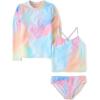 image:imageThe Childrens Place Girls Rashguard and Swimsuit SetRainbow Blue 3piece