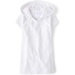 image:imageThe Childrens Place Girls Hooded Swim CoverupsWhite