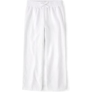 image:imageThe Childrens Place Girls LinenBlend Wide Leg Beach PantsWhite