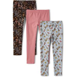 image:imageThe Childrens Place Girls Printed Leggings 2PackFloralMauveHorses 3pack