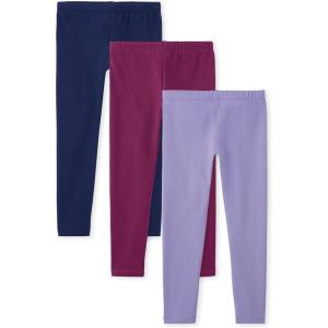 image:imageThe Childrens Place Girls Printed Leggings 2PackNavyPlumPurple 3pack