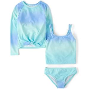 image:imageThe Childrens Place Girls Rashguard and Swimsuit SetSeagrove Ombre 3piece