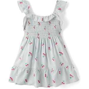 image:imageThe Childrens Place Girls Short Sleeve Dressy DressChalk Blue Cherries