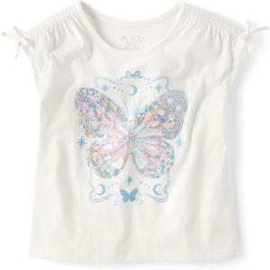 image:imageThe Childrens Place Girls Short Sleeve Flip Sequin TopsButterfly