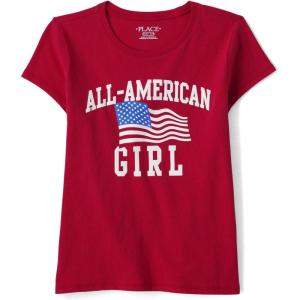 image:imageThe Childrens Place Girls Short Sleeve Graphic TShirtAll American Girl