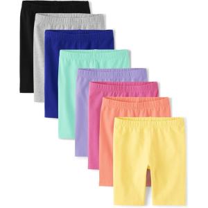 image:imageThe Childrens Place Girls Solid Bike ShortsMulti Color 8pack