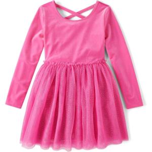 image:imageThe Childrens Place Girls Tutu Dress Long SleeveYreka Pink Velour