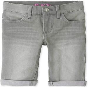 image:imageThe Childrens Place Girls Twill Skimmer ShortsFog Wash