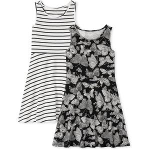 image:imageThe Childrens PlaceShort Sleeve Fashion DressBlack 2pack