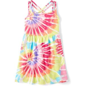 image:imageThe Childrens PlaceShort Sleeve Fashion DressPink Tye Dye Swirl