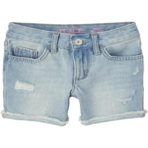 image:imageThe Childrens Place Girls Denim Midi ShortsLt 90s Blu Wsh
