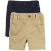 image:imageThe Childrens Place Baby Boys Chino ShortsFlaxNew Navy 2pack