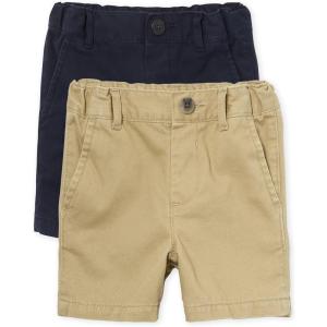 image:imageThe Childrens Place Baby Boys Chino ShortsFlaxNew Navy 2pack