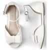 image:imageThe Childrens Place Girls Open Toe Ballet FlatsWhite