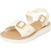 image:imageThe Childrens Place Baby Girls Baby Girls and Toddler Platform Sandals With Adjustable Ankle StrapWhite Flatform