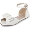 image:imageThe Childrens Place Girls Open Toe Ballet FlatsWhite
