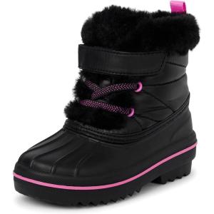 image:imageThe Childrens Place Baby Girls Faux Fur Trim Snow BootsBlack Toggle