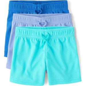 image:imageThe Childrens Place Baby Boys and Toddler Quick Dry Mesh Basketball ShortsPastel Blue 3pack