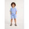 image:imageThe Childrens Place Baby Boys And Toddler Gauze Short Sleeve Shirt and Shorts 2 Piece OutfitLight Blue Sharks
