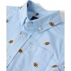 image:imageThe Childrens Place Baby Boys and Toddler Poplin Short Sleeve Button Down ShirtFootball Print