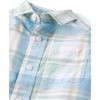 image:imageThe Childrens Place Baby Boys and Toddler Poplin Short Sleeve Button Down ShirtMint Plaid