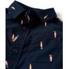 image:imageThe Childrens Place Baby Boys and Toddler Poplin Short Sleeve Button Down ShirtNavy Carrots