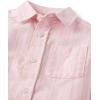 image:imageThe Childrens Place Baby Boys and Toddler Poplin Short Sleeve Button Down ShirtPink Stripes