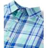 image:imageThe Childrens PlaceBaby Boysand Toddler Poplin Long Sleeve Button Down ShirtMellow Aqua Plaid18 Months24 Months