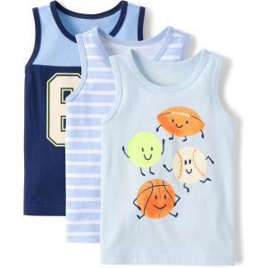 image:imageThe Childrens Place Baby Boys and Toddler Assorted Tank TopVarsity Blue 3pack