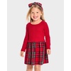 image:imageThe Childrens Place Baby Girls Plaid Flannel Woven Tiered DressClassic Red Plaid