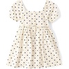 image:imageThe Childrens Place Girls and Toddler Girls Short Sleeve Smocked DressMarshmallow Dot