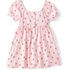 image:imageThe Childrens Place Girls and Toddler Girls Short Sleeve Smocked DressPetal Cherries