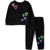 image:imageThe Childrens Place Baby Girls And Toddler Long Sleeve Active Shirt and Pant 2 Piece OutfitBlack