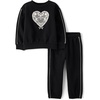 image:imageThe Childrens Place Baby Girls And Toddler Long Sleeve Active Shirt and Pant 2 Piece OutfitBlack Heart