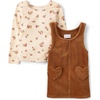 image:imageThe Childrens Place Baby Girls And Toddler Short Sleeve Top and Skirtall2piece Outfit SetClove Spice