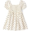 image:imageThe Childrens Place Girls and Toddler Girls Short Sleeve Smocked DressMarshmallow Dot