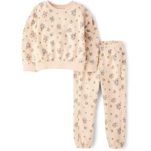 image:imageThe Childrens Place Baby Girls And Toddler Long Sleeve Active Shirt and Pant 2 Piece OutfitFrappe Floral